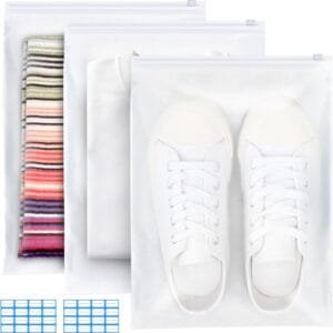 Nenull 30 x 40 cm, 30 unidades, bolsa con cremallera, bolsa de viaje, bolsa de ropa, impermeable, resistente a los olores, bolsa de almacenamiento