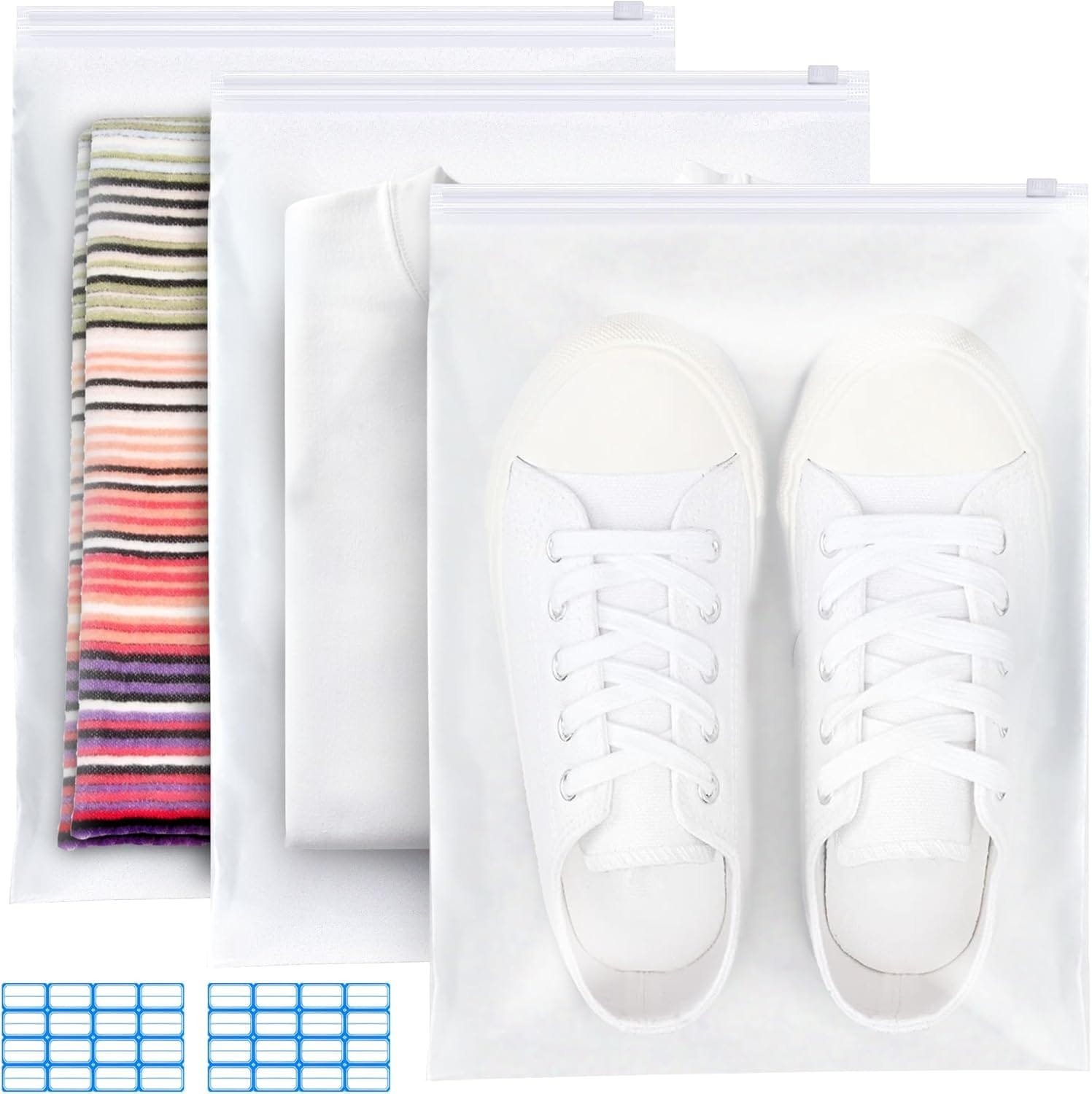 Nenull 30 x 40 cm, 30 unidades, bolsa con cremallera, bolsa de viaje, bolsa de ropa, impermeable, resistente a los olores, bolsa de almacenamiento