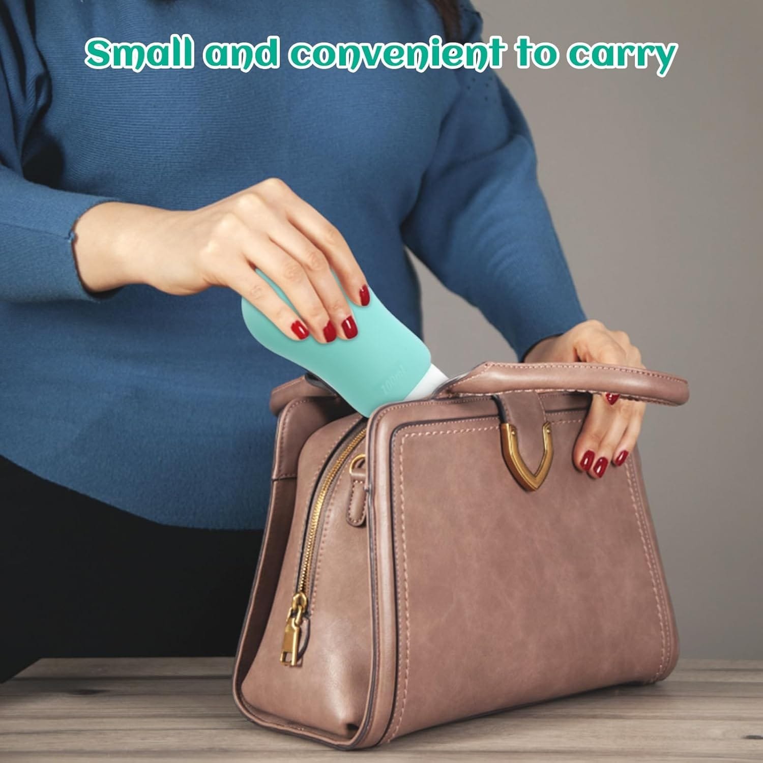 Qtuie Botellas de Viaje Silicona 4 Pack Botes Viaje Rellenables 100ml Botella Dispensadora Frascos de Viaje de Portátil Envases de Viaje Set para Avión Champu Liquidos Lociones y Artículos de Tocador - Imagen 6