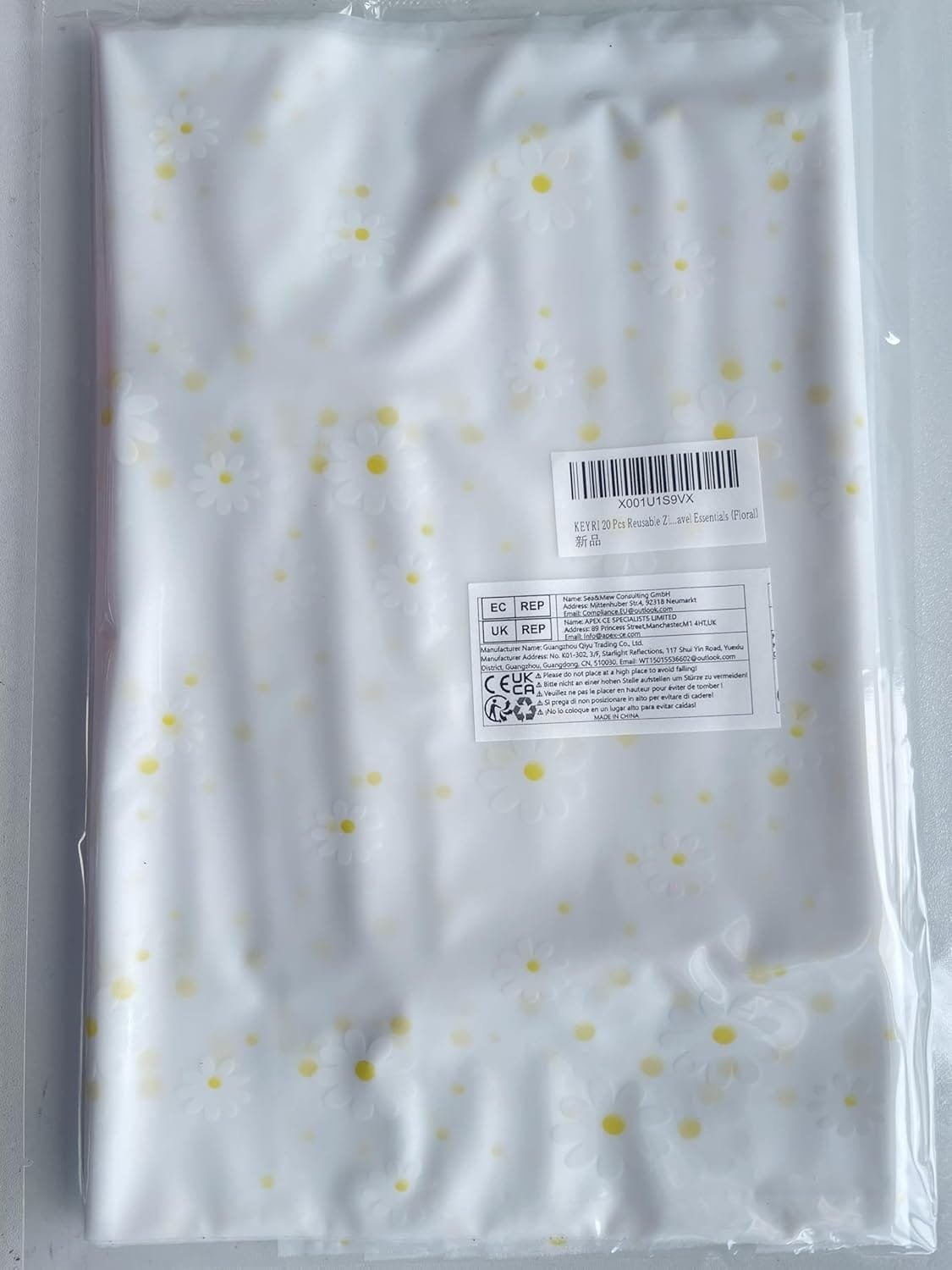 KEYRI 20 Piezas Bolsas de Almacenamiento de Viaje para Guardar Ropa Organizadores de Embalaje de Viaje Ziplock Reutilizable de Transparente para Almacenar Bragas Zapatos Cosmético (Floral) - Imagen 10