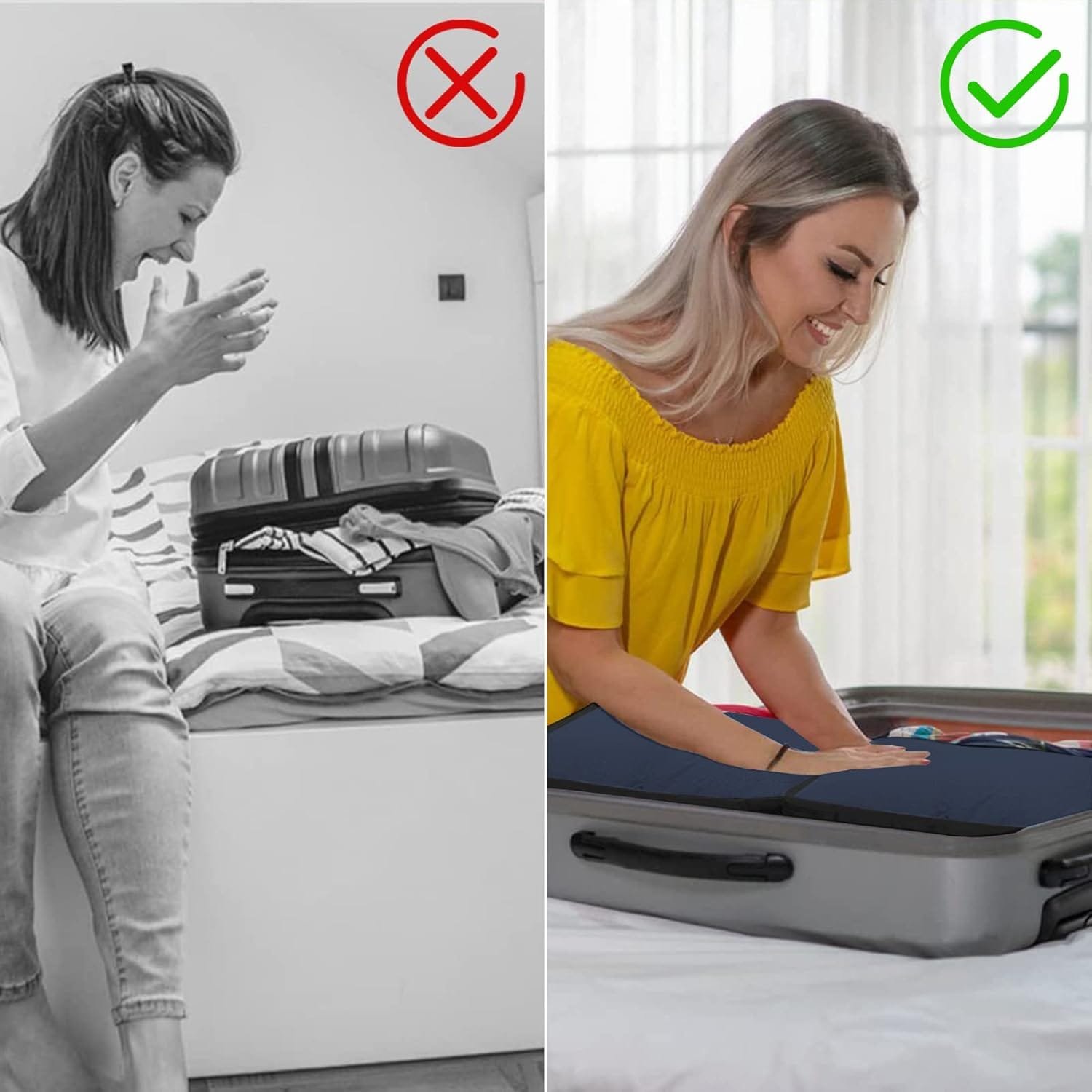 Newaner 8 en 1 bolsas organizadoras maleta, Organizador de Equipaje Para Ropa multifunción Impermeable, Bolsa de viajes packing cubes for travel para zapatos, Ropa interior, Cosméticos, Negro - Imagen 5