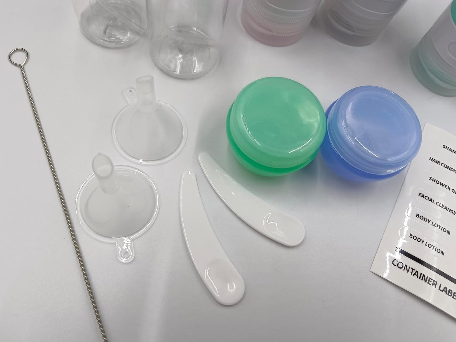 13 Piezas Botes Viaje, Botellas de Viaje Silicona, Lociones y Artículos de Tocador, Botes Viaje Rellenables con Bolsa de Almacenamiento, Adecuadas para Envasar Artículos de Tocador, Cosméticos - Imagen 6