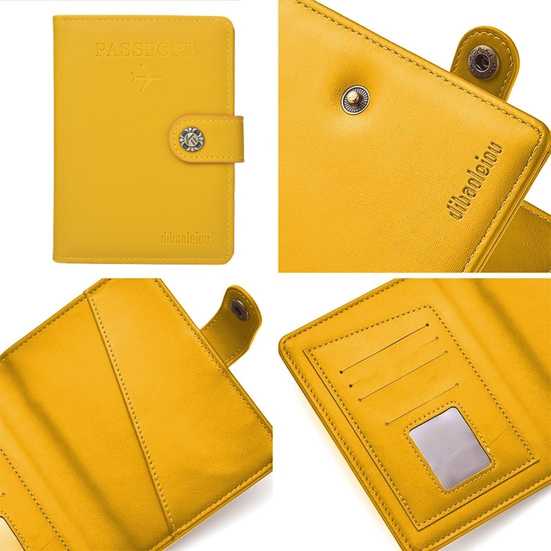 EIHI 1 Artículo Pasaporte de Viaje Titular de la Hebilla,Pasaporte de Cuero Billetera de Viaje, Pasaporte Titular de los pasaportes, Tarjetas de identificación, Tarjetas de crédito, Billetes de avión - Imagen 3