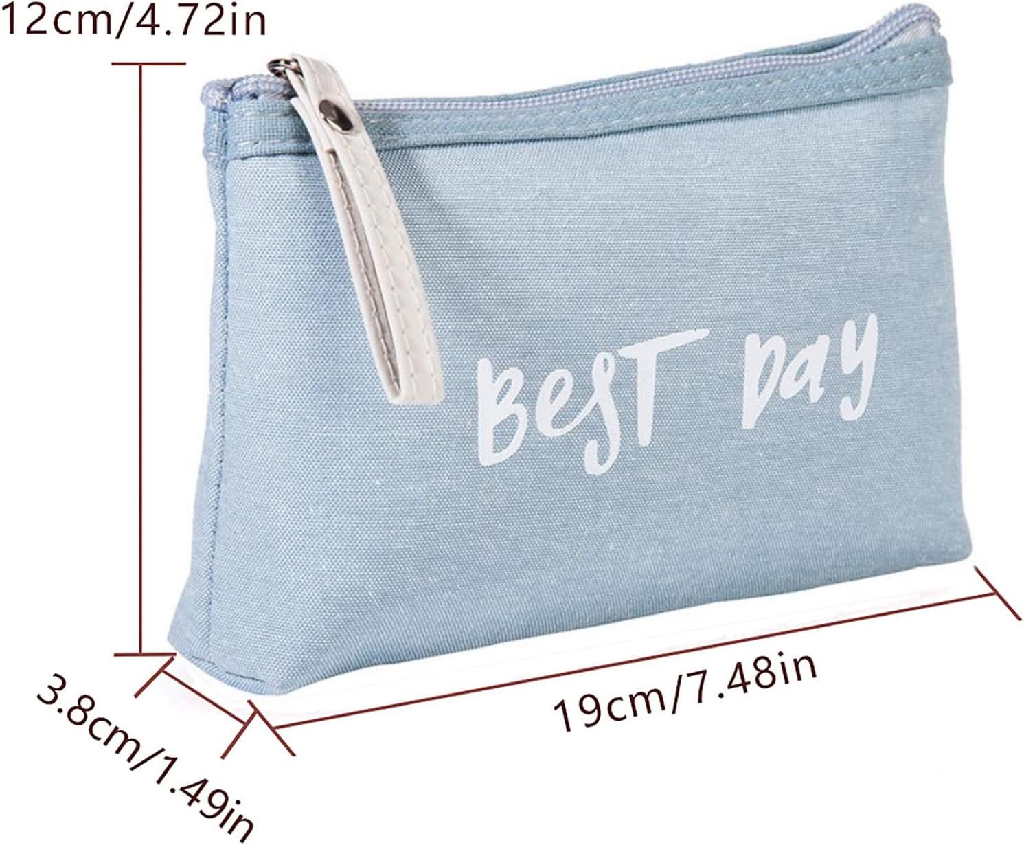 Binnan 3 Piezas Neceser de Cosméticos, Bolso de Aseo Cosmético Impermeable, Bolsas de Maquillaje de Lona, Neceser de Viaje Multifuncional con Cremallera - Imagen 5