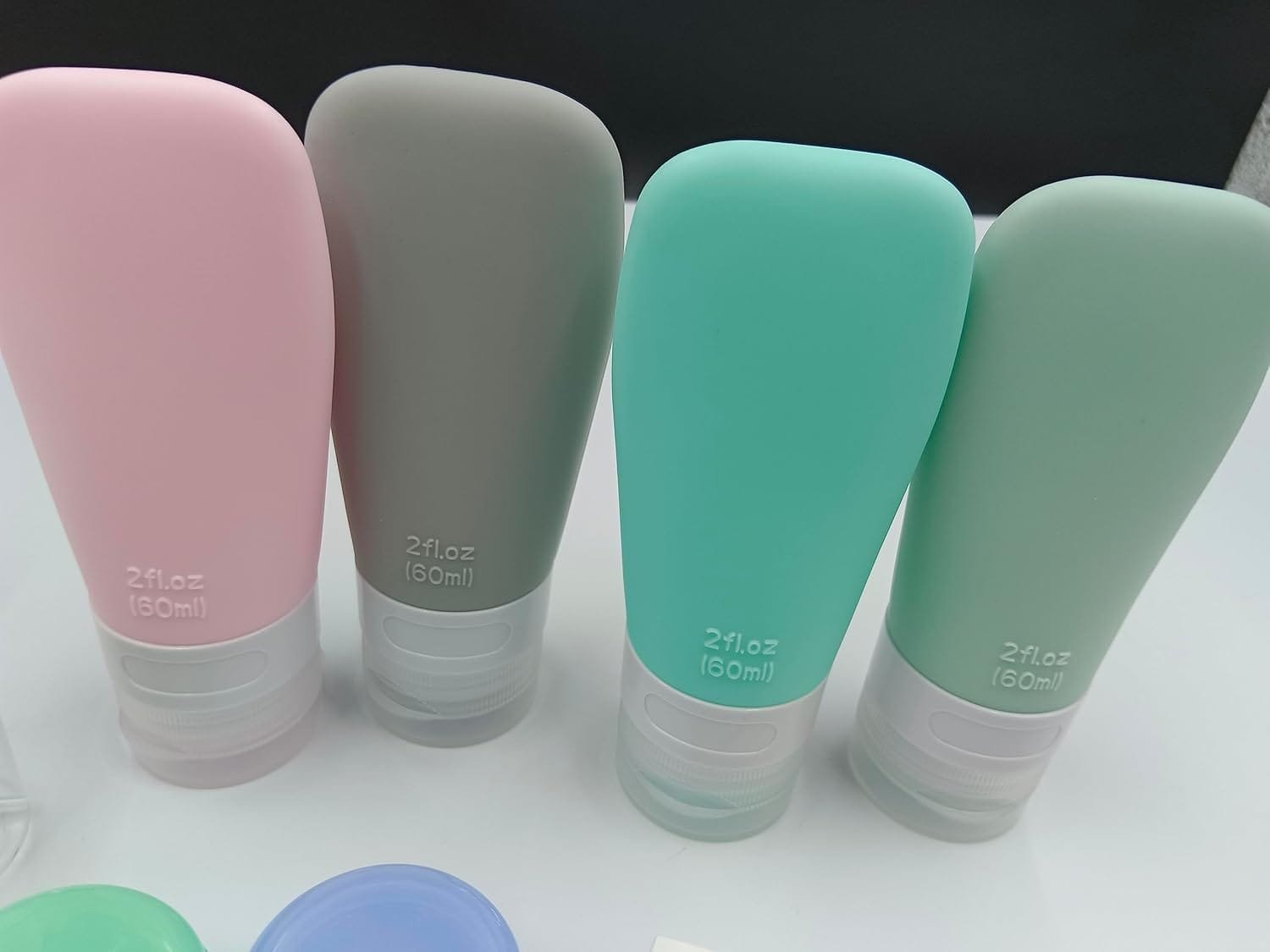 13 Piezas Botes Viaje, Botellas de Viaje Silicona, Lociones y Artículos de Tocador, Botes Viaje Rellenables con Bolsa de Almacenamiento, Adecuadas para Envasar Artículos de Tocador, Cosméticos - Imagen 9