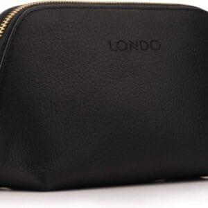 Londo Bolso de Cosméticos en Cuero Genuino para Maquillaje, Bolsa de Viaje Organizador de artículos de tocador Clutch, Unisex