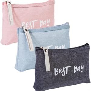 Binnan 3 Piezas Neceser de Cosméticos, Bolso de Aseo Cosmético Impermeable, Bolsas de Maquillaje de Lona, Neceser de Viaje Multifuncional con Cremallera