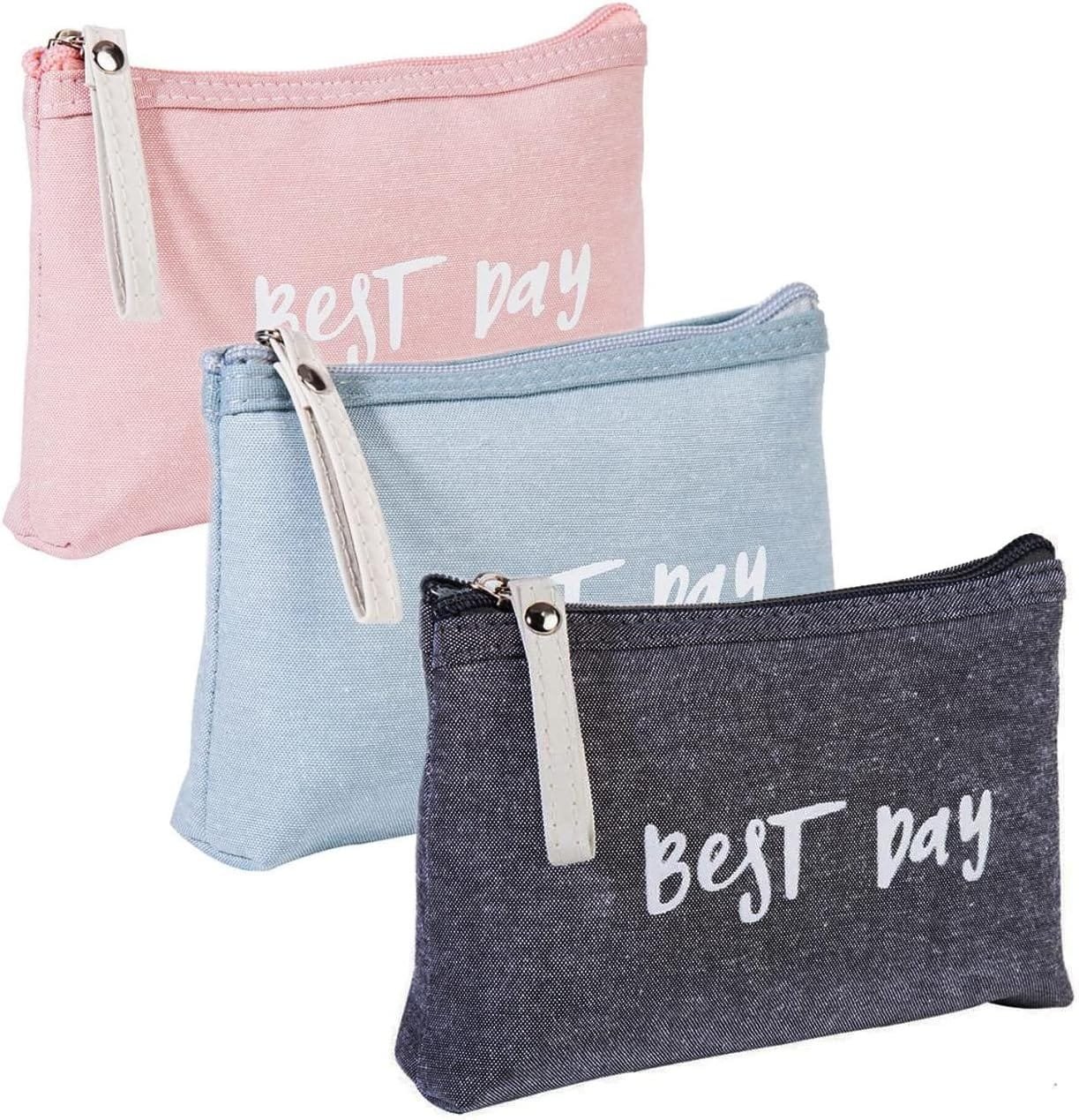 Binnan 3 Piezas Neceser de Cosméticos, Bolso de Aseo Cosmético Impermeable, Bolsas de Maquillaje de Lona, Neceser de Viaje Multifuncional con Cremallera