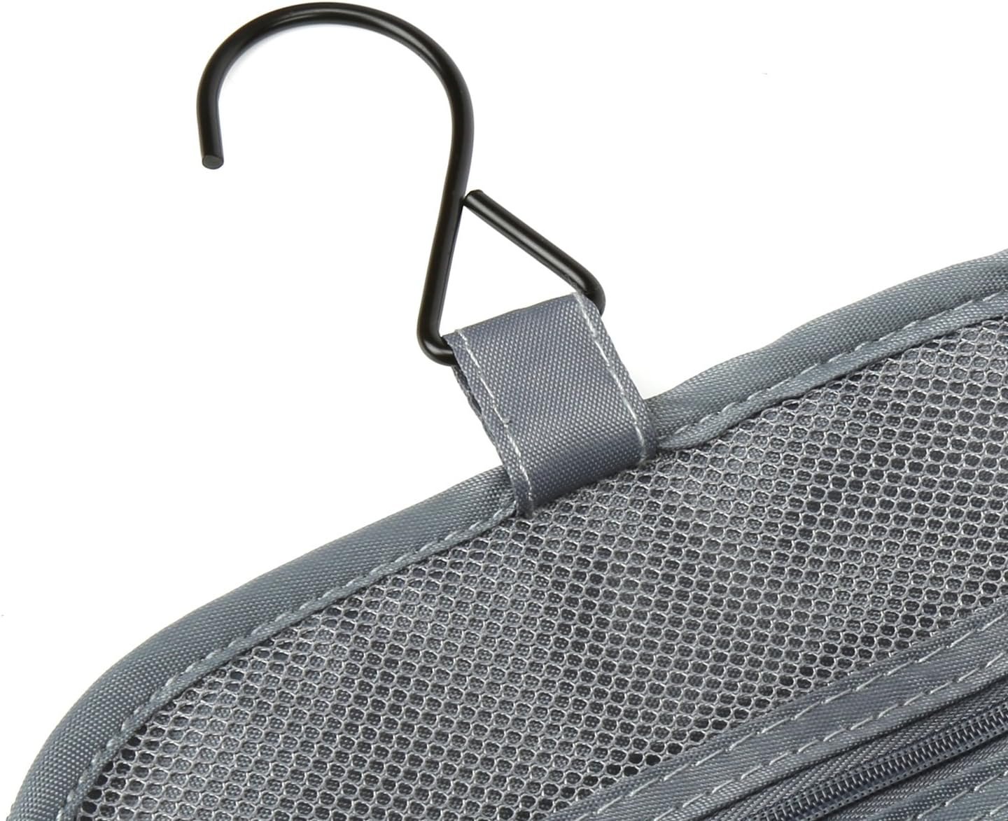 H&S Neceser Viaje para Hombre y Mujer - Bolsa Impermeable con 3 Compartimentos para Artículos de Aseo y Maquillaje - Organizador con Gancho Metálico para Colgar - Imagen 6