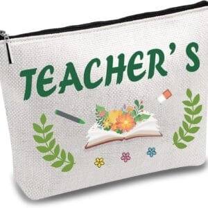 CREATCABIN Bolsa Cosméticos Lona Maestros Bolsas Maquillaje Díal Maestro Multifunción Pequeña Bolsa Cremallera Regalos Mujeres Artículos Tocador Viaje para Tarjeta Lápiz Regalo Navidad 25x18cm