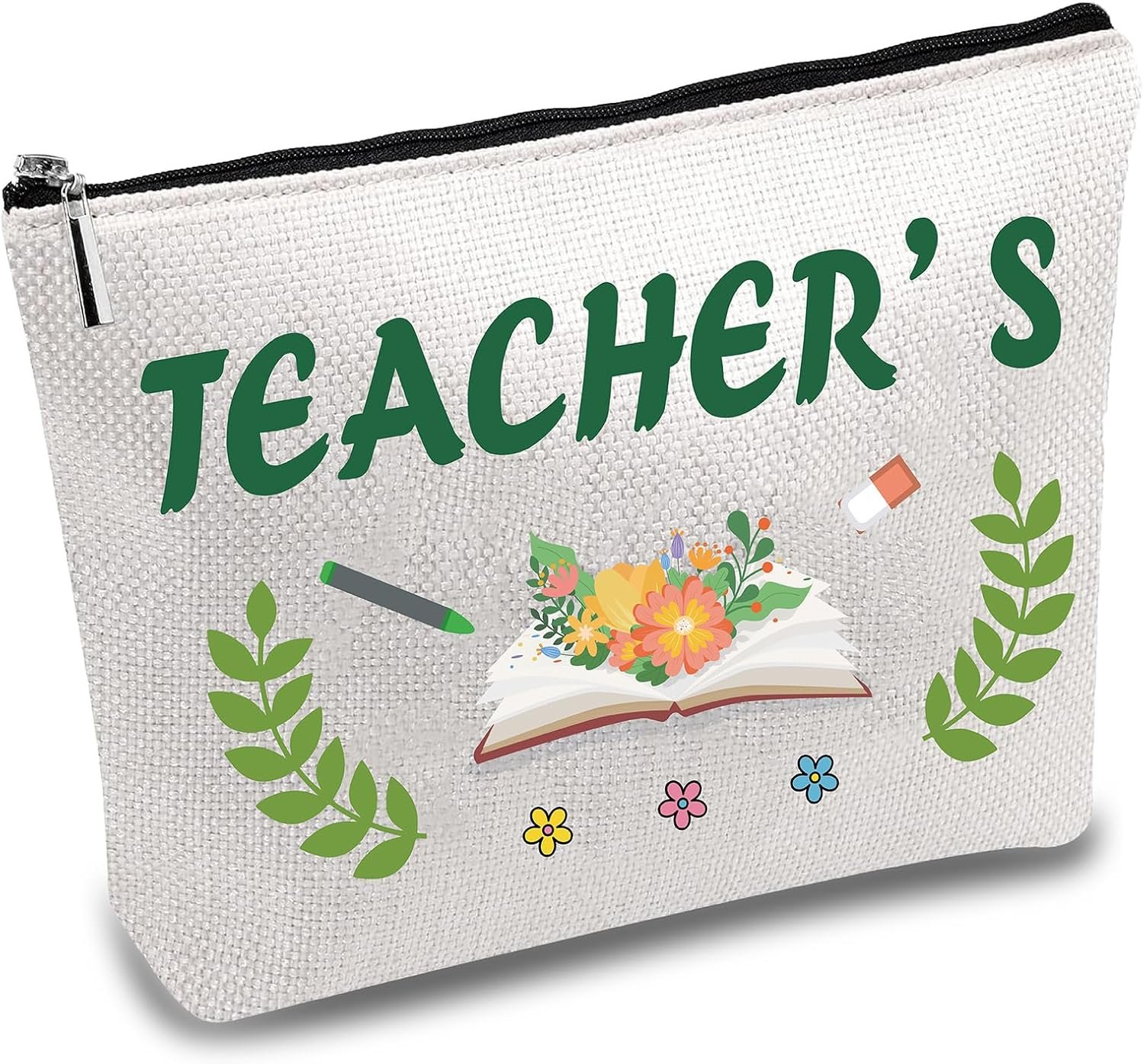 CREATCABIN Bolsa Cosméticos Lona Maestros Bolsas Maquillaje Díal Maestro Multifunción Pequeña Bolsa Cremallera Regalos Mujeres Artículos Tocador Viaje para Tarjeta Lápiz Regalo Navidad 25x18cm