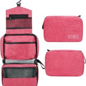 Simpolor Neceser de aseo, bolsa de aseo colgante para mujer, organizador de cultura de viaje impermeable con gancho estable, bolsa de cosméticos compacta portátil para mujer y hombre, bolsa de