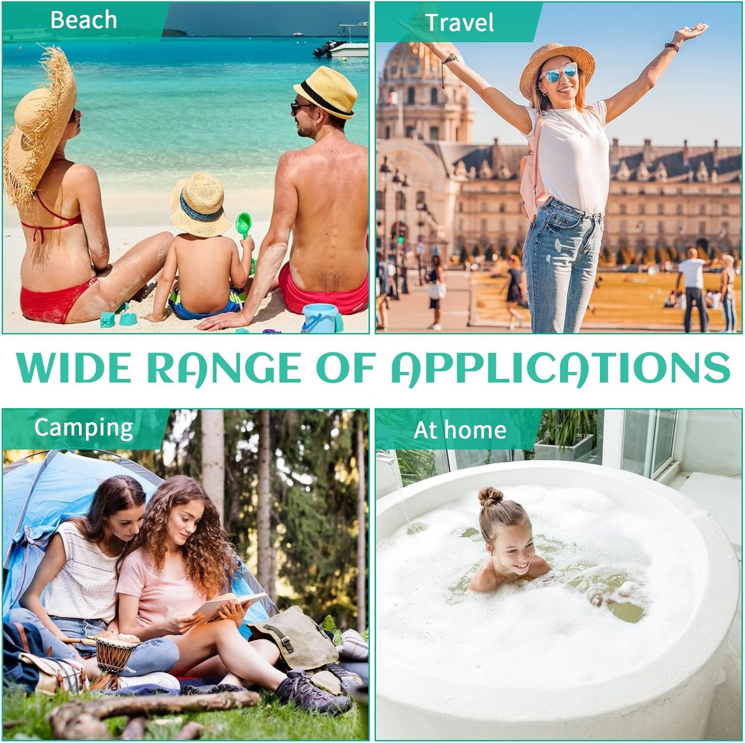 Qtuie Botellas de Viaje Silicona 4 Pack Botes Viaje Rellenables 100ml Botella Dispensadora Frascos de Viaje de Portátil Envases de Viaje Set para Avión Champu Liquidos Lociones y Artículos de Tocador - Imagen 8