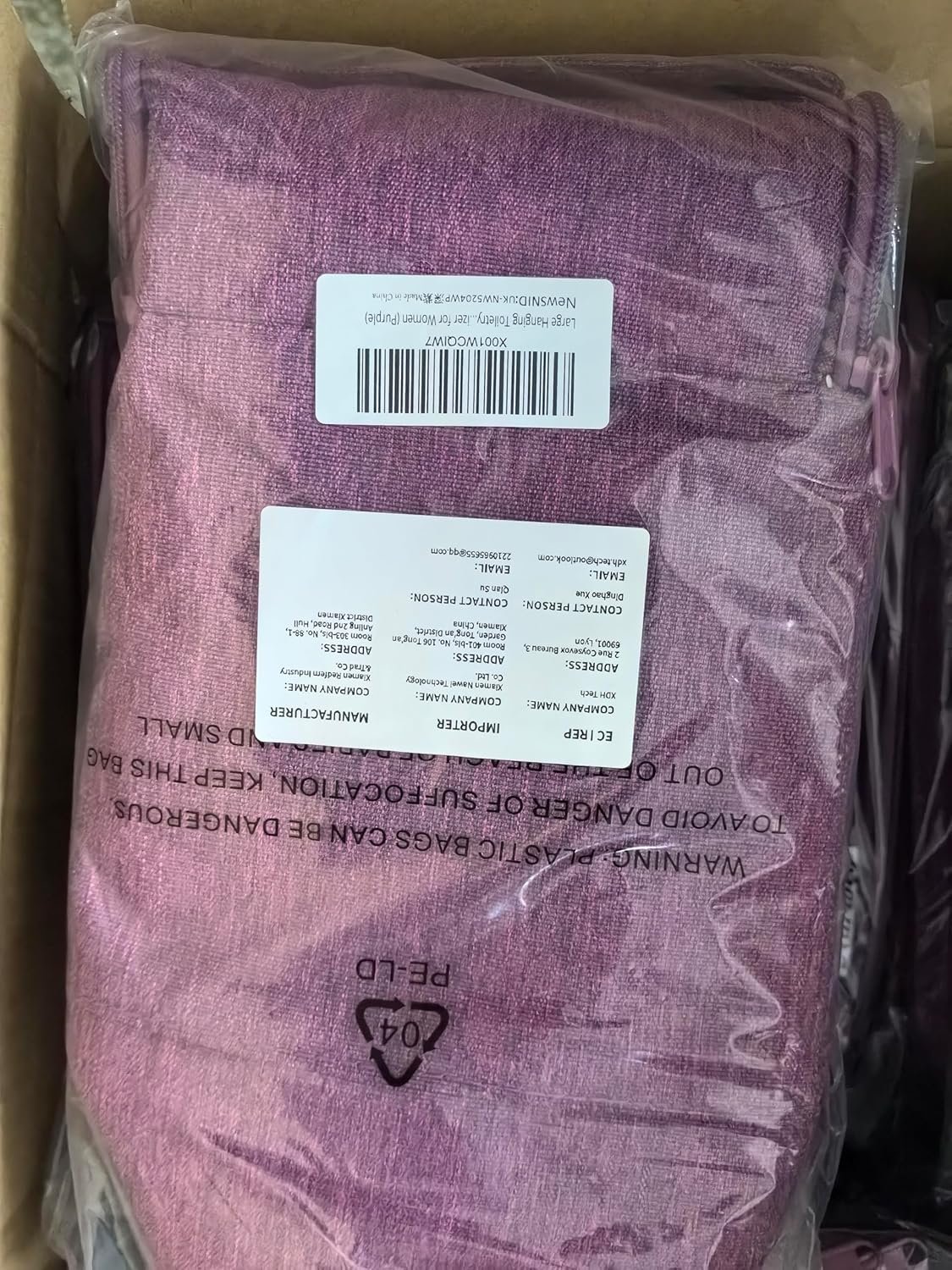 Narwey Neceser de Viaje para Hombres y Mujeres, Kit de Viaje Dopp, Bolsa de Afeitar para Accesorios de artículos de tocador (Morado) - Imagen 8